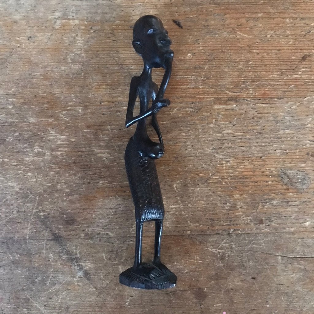 Beeldje hout Afrikaans, Antiek en Kunst, Houtsnijwerk, Minder dan 20 cm, Ophalen of Verzenden, Handgemaakt