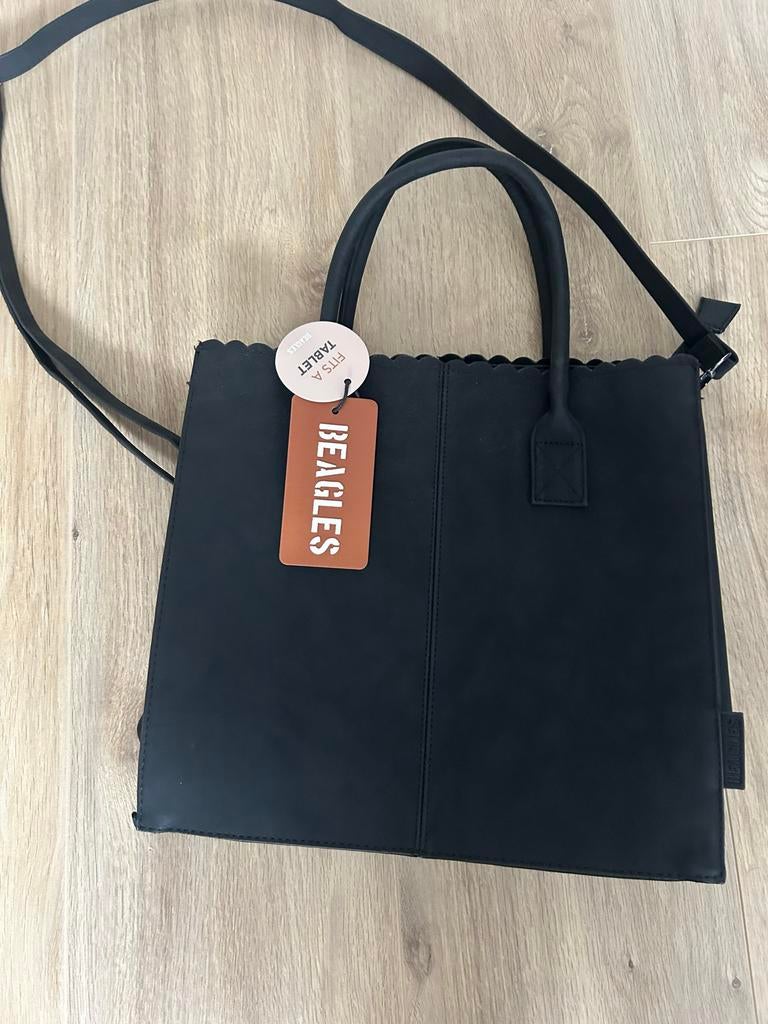 Nieuwe Beagles tas - Zwart, past een tablet in, Ophalen of Verzenden, Nieuw, Zwart, Handtas