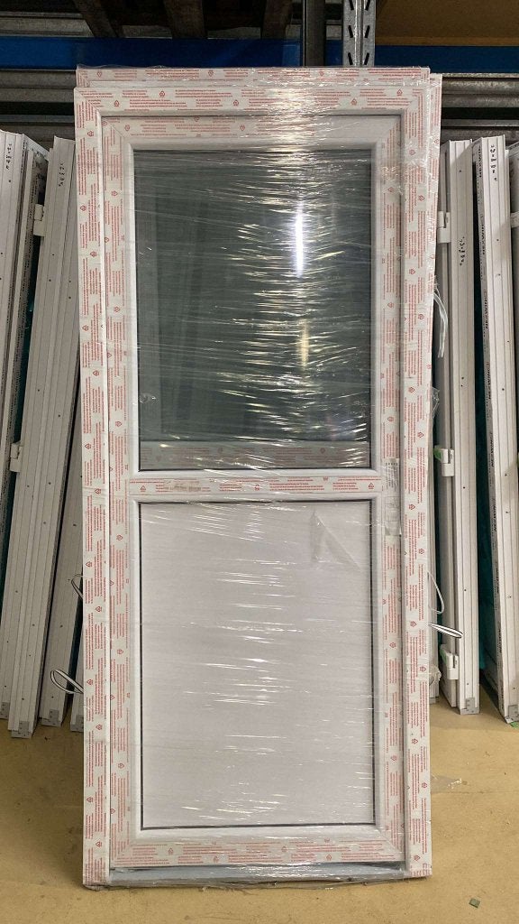 Nieuw Kunststof Deur Kozijnen ! OP=OP Wit 1/2 glas, Doe-het-zelf en Verbouw, Kunststof, Deurkozijn, Niet ingevuld, Nieuw
