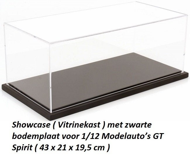 Showcase ( Vitrinekast ) met zwarte bodemplaat voor 1/12 Mod, Overige merken, Tschuiten@hotmail.com, Auto, Frankrijk