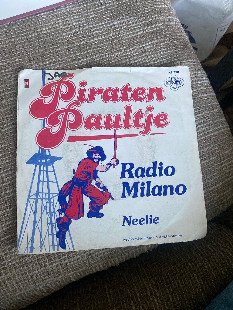 Piraten Paultje - Radio Milano / Neelie 7 inch Vinyl Single, Originele persing, 7 inch, Ophalen of Verzenden, EP