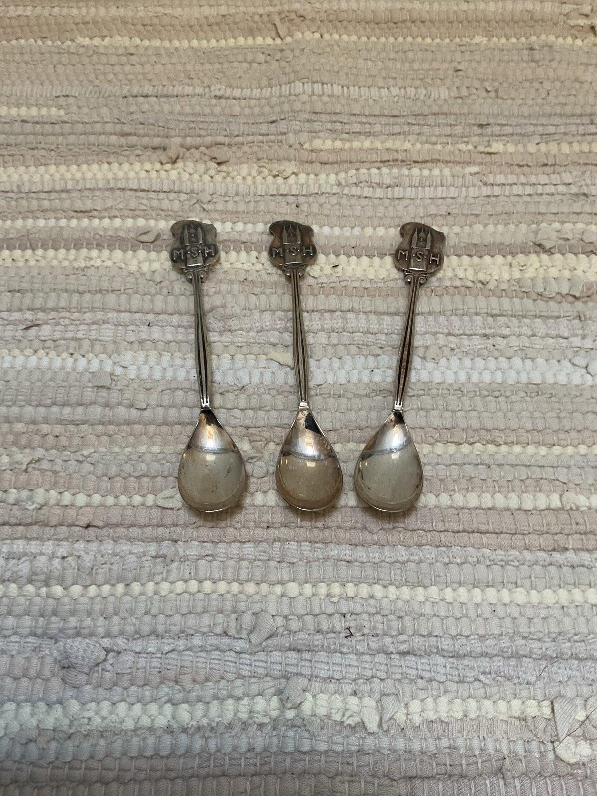 Set van 3 vintage verzamellepeltjes MSH Hattem, Ophalen of Verzenden