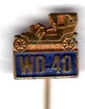 WD 40 smeermiddelen koper oldtimer auto speldje ( D_143a), Ophalen of Verzenden, Zo goed als nieuw, Transport, Speldje of Pin