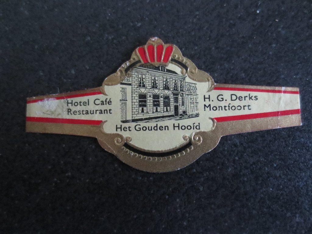 Sigarenbandje Rookartikelen: Hotel Cafe Restaurant Montfoort, Ophalen of Verzenden, Zo goed als nieuw, Sigarenbandjes
