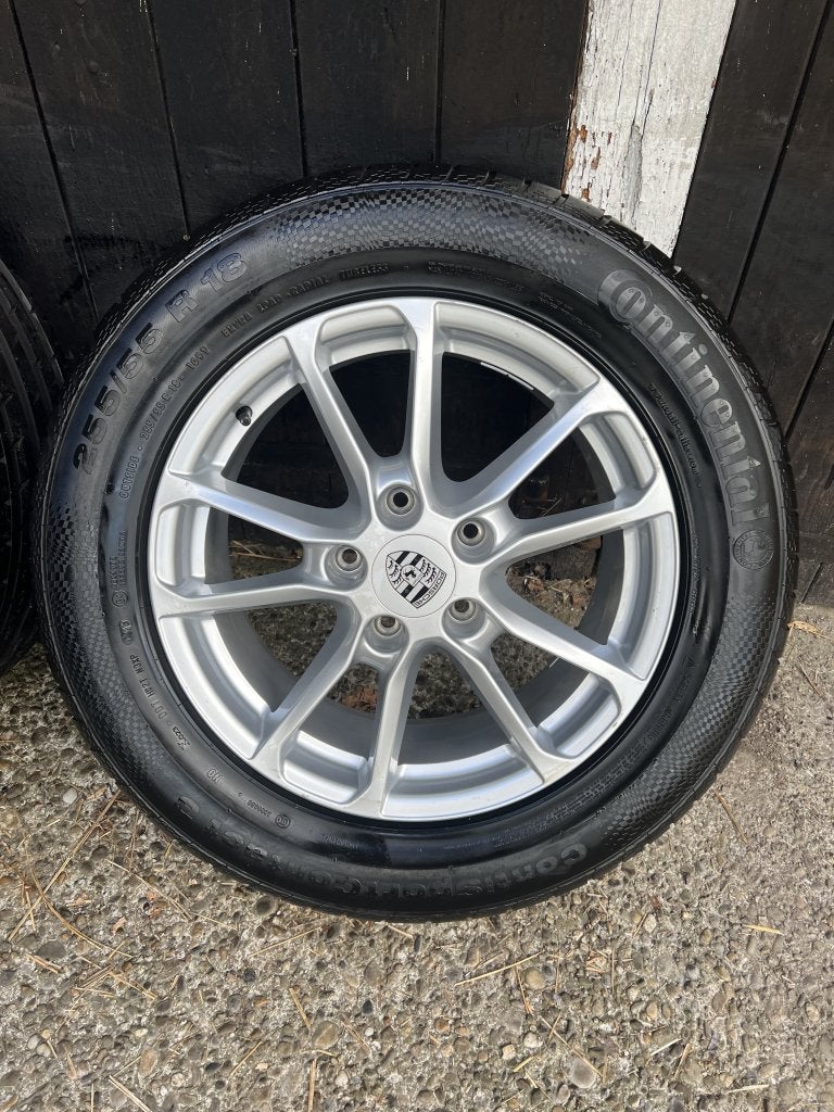 Originele Porsche Cayenne velgen 18” zomer set 5x130 8mm, Niet ingevuld, 18 inch, Gebruikt, 255 mm
