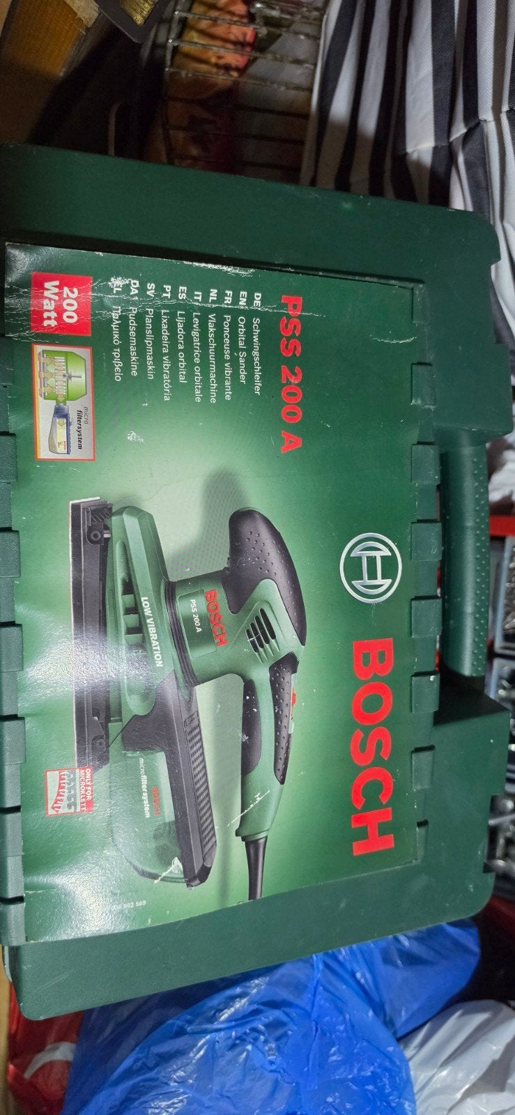 Bosch PSS 200 A Vlakschuurmachine met microfiltersysteem, Ophalen of Verzenden