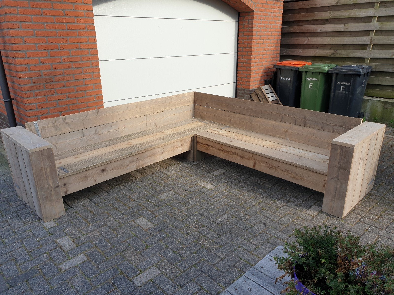 Loungebank van steigerhout nieuw, Tuin en Terras, Ophalen of Verzenden, Nieuw, Steigerhout, Eettafel