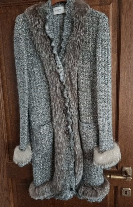 Stizzoli winter damesjas - Kraag van echt vos - Maat 36-38, Ophalen, Meerkleurig, Zo goed als nieuw, Maat 36 (S)