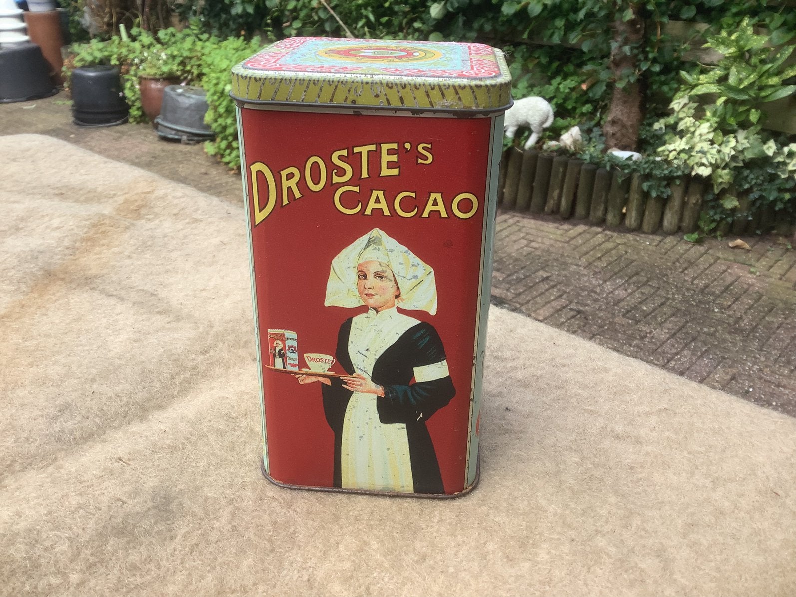 Blik Droste’s cacao vintage, Verzamelen, Blikken, Ophalen of Verzenden, Gebruikt, Overige, Droste