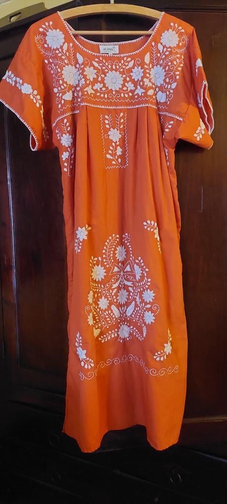 Mexicaanse jurk van My Nawal in maat L, Kleding | Dames, Maat 38/40 (M), Oranje, Ophalen of Verzenden, Boven de knie