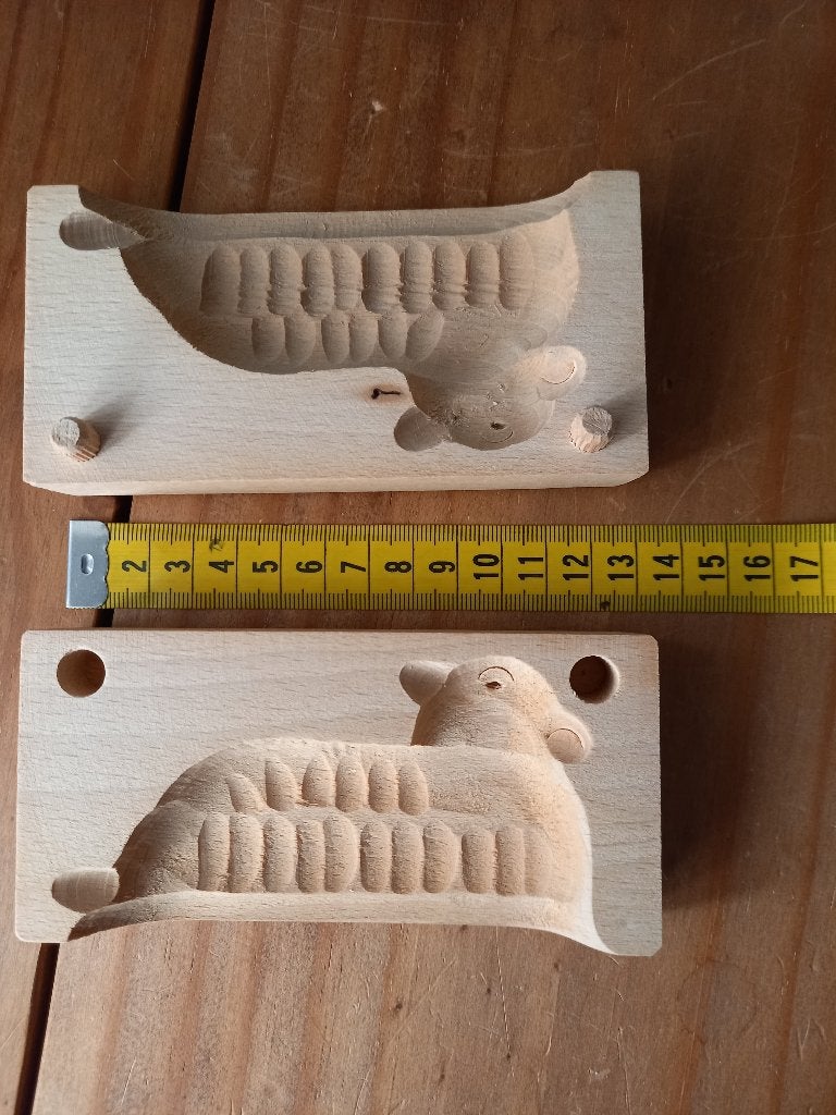 Houten Botervorm - Boterlammetje, -, Hout, -, Ophalen of Verzenden
