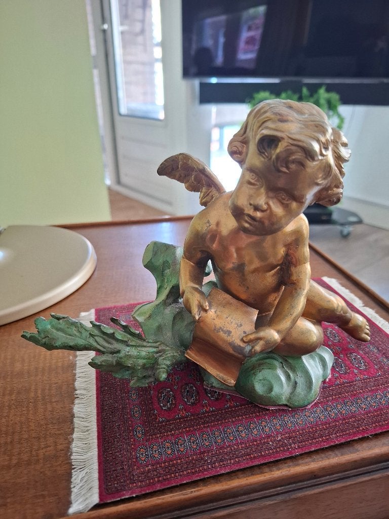 Twee stuks bronskleurige beeldjes., Ophalen of Verzenden