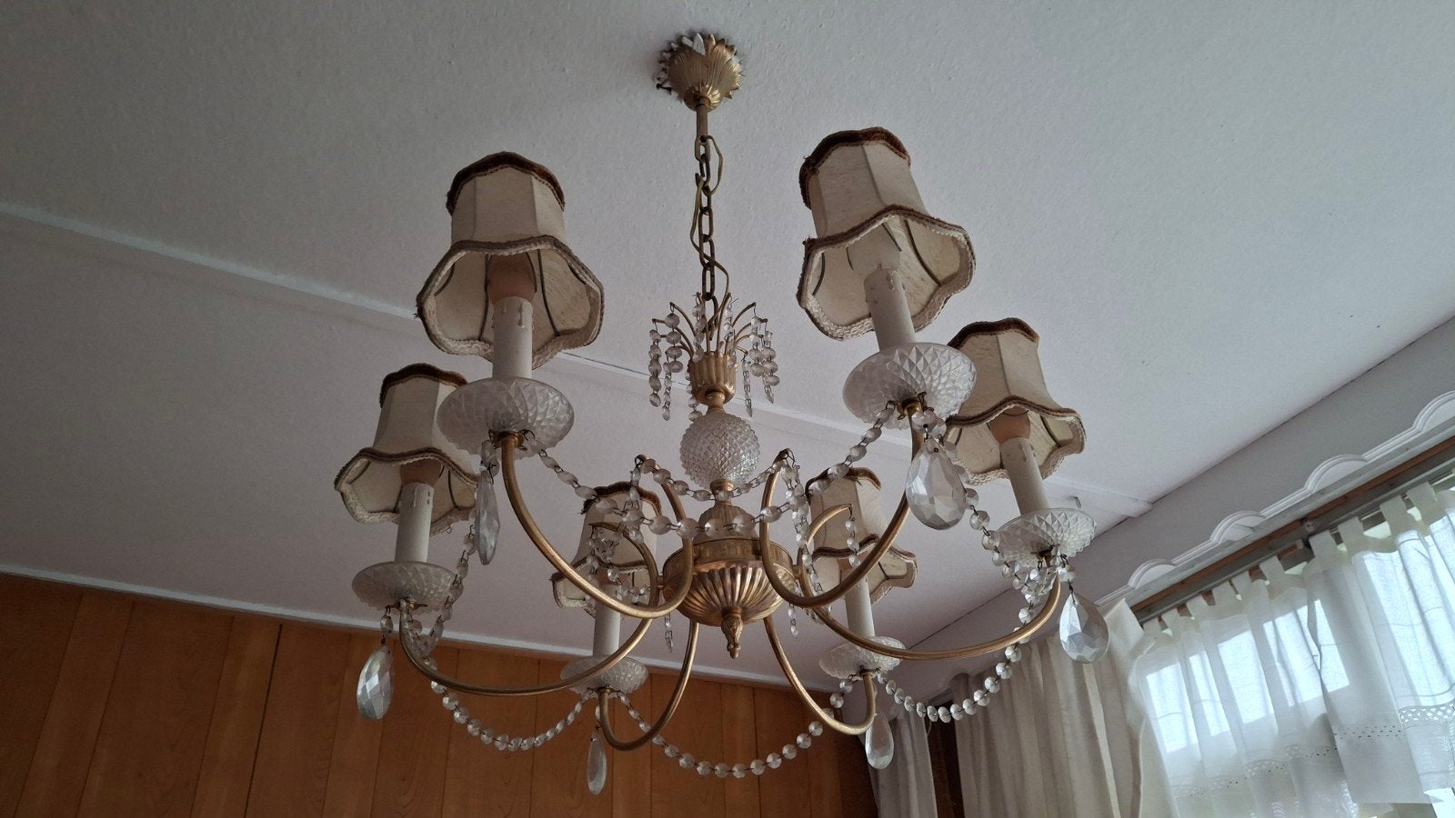 lamp type kroonluchter, Ophalen, Gebruikt, Glas