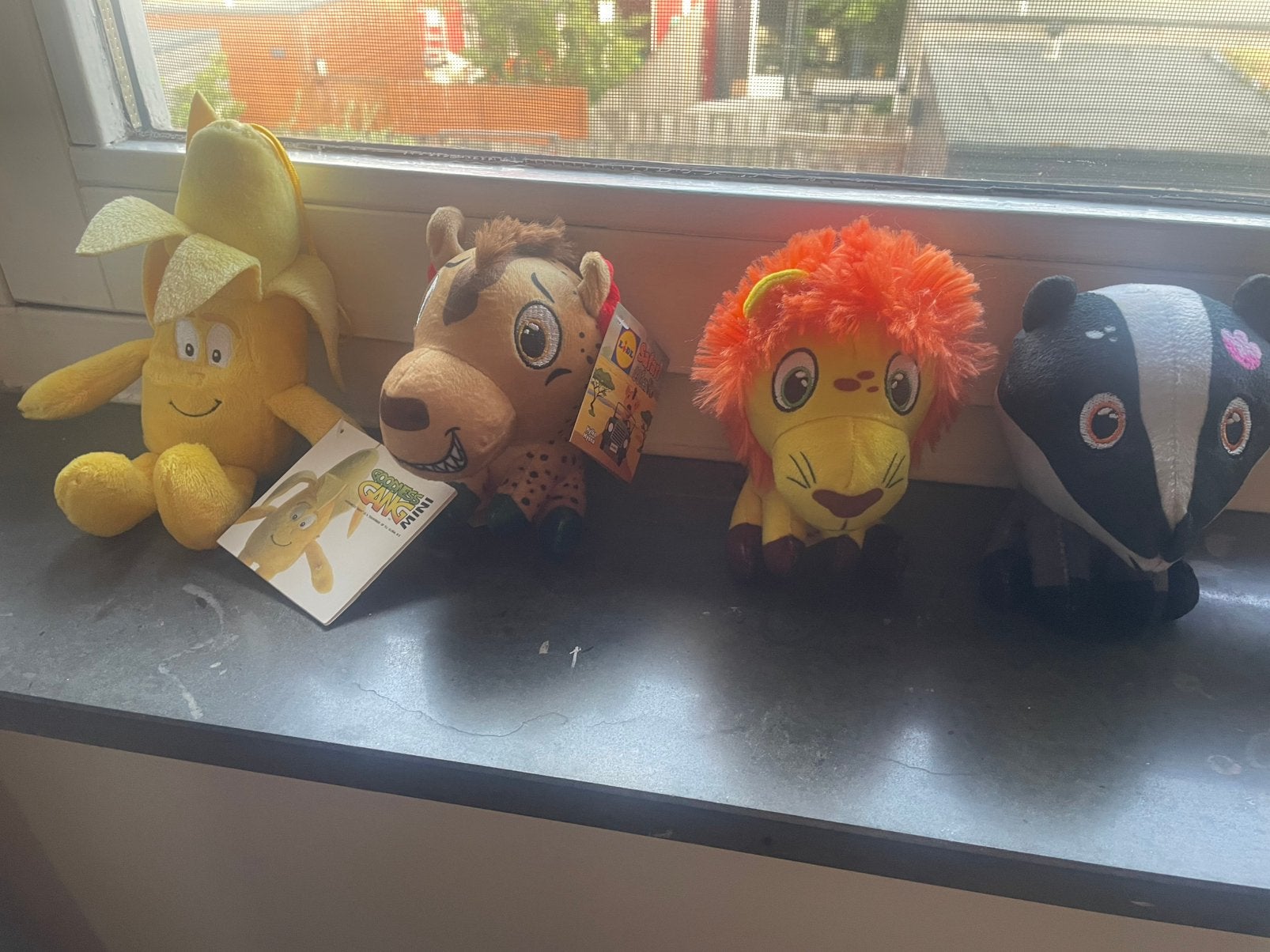 Lidl mini’s mini knuffels knuffel leeuw banaan hyena dieren, Ophalen of Verzenden, Zo goed als nieuw