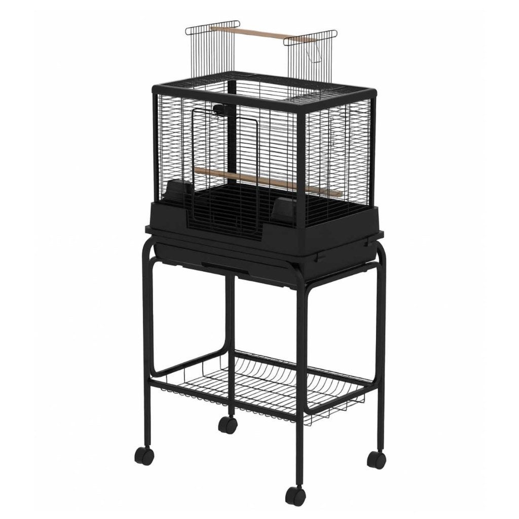 Vogelkooi Ceasar M met Standaard Zwart, Ophalen, Nieuw, Kunststof, Vogelkooi