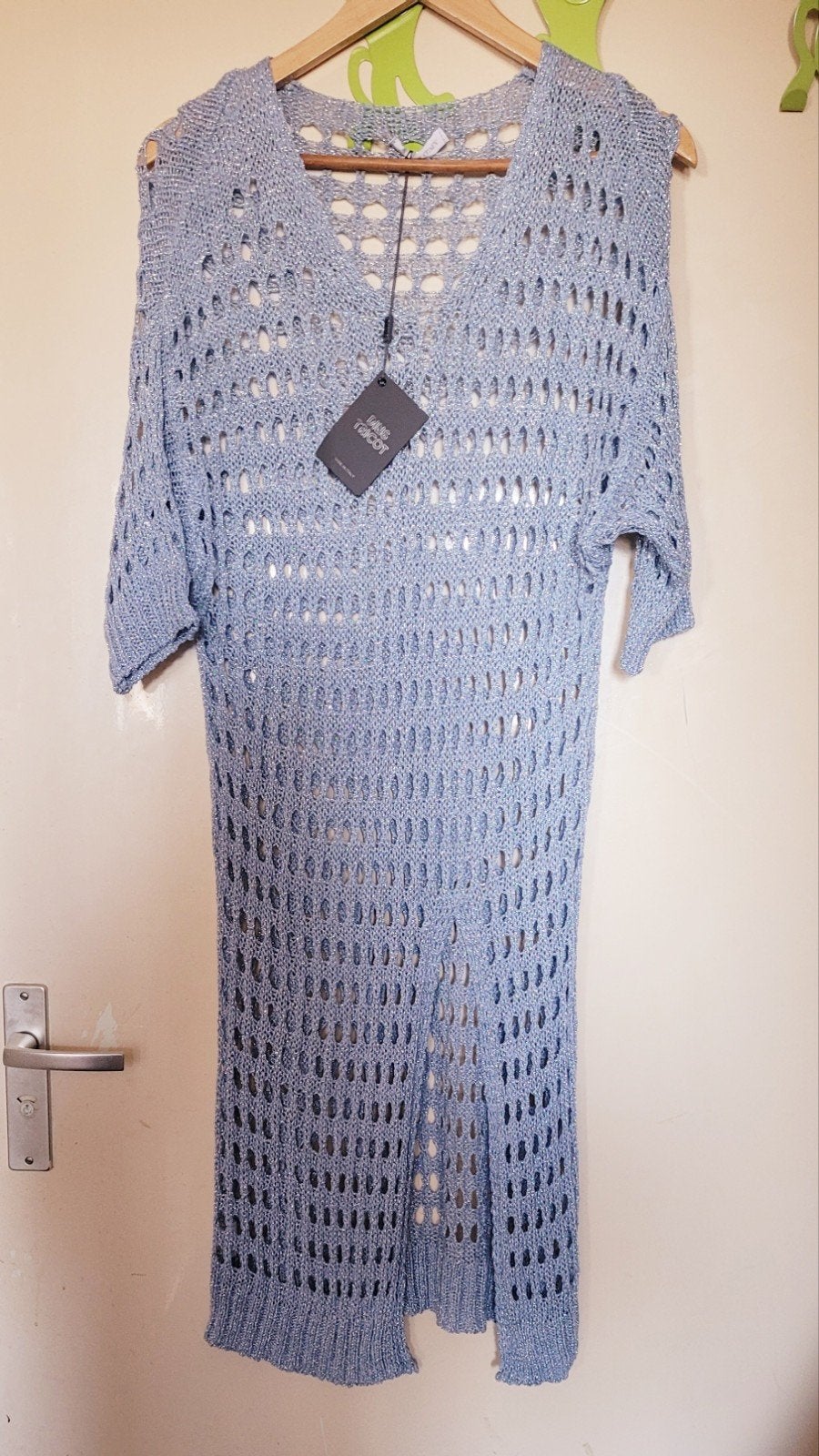 Nieuwe Plus Tricot gehaakte jurk/tuniek, maat M, Blauw, Maat 42/44 (L), Nieuw, Ophalen of Verzenden
