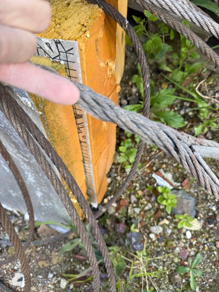 Stalen kabel / staalkabel - diverse lengtes ,2 stuks met lus, Ophalen, Gebruikt
