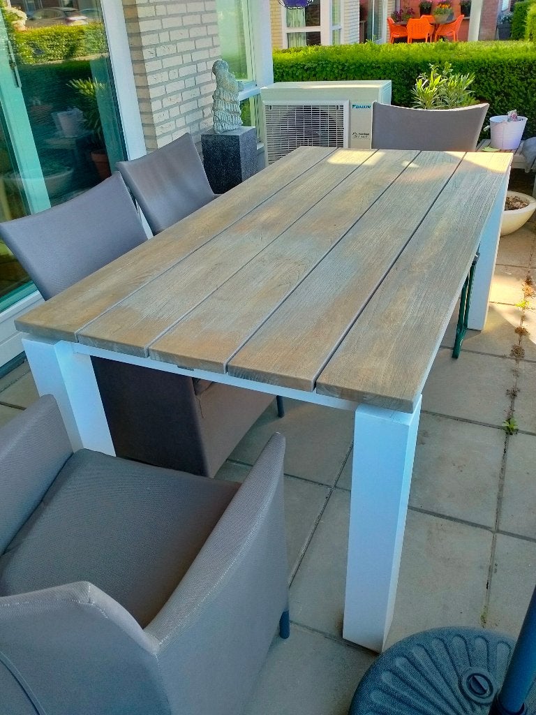 Tuintafel, Tuin en Terras, Ophalen, Gebruikt, Rechthoekig, Overige materialen