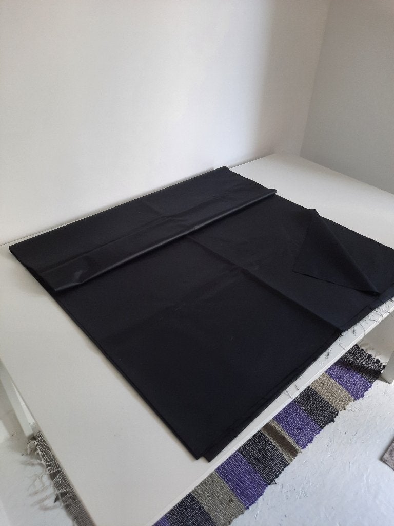 zwarte chintz 440 cm van 150 cm breed, Overige materialen, 120 cm of meer, Zwart, Ophalen of Verzenden