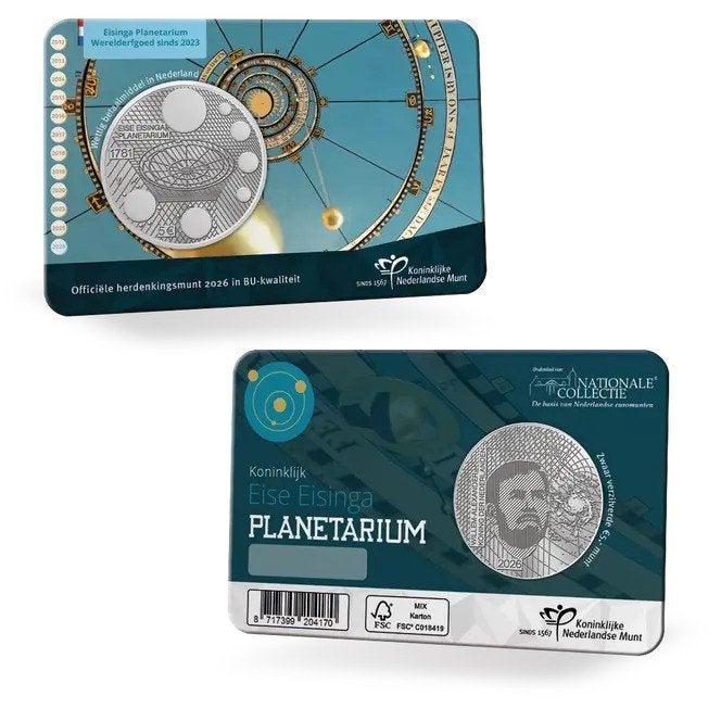 5 Euro Nederland 2026 - Eise Eisinga Planetarium - BU/UNC, Verzenden, Overige landen, 5 euro, Losse munt