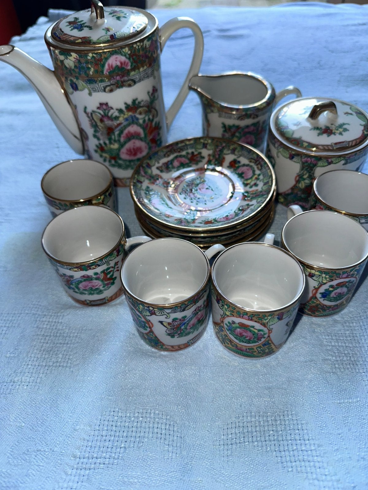 Prachtig koffieservice voor 6 personen., Huis en Inrichting, Overige merken, Keramiek, Vintage, Nieuw