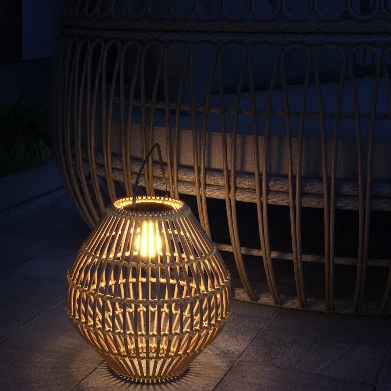Solar Bamboe Lantaarn - Sfeervolle Verlichting voor Buiten, Minder dan 50 watt, Overige typen, Nieuw, Ophalen of Verzenden