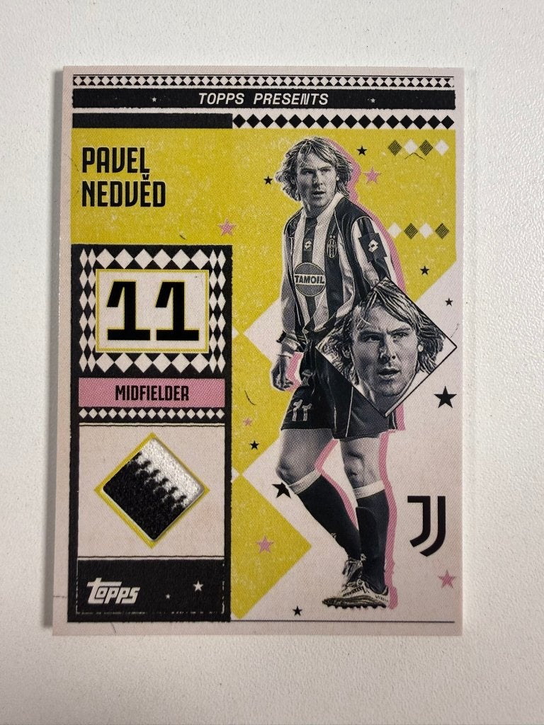 Pavel Nedved Patch Team Set Juventus 2024-25, Ophalen of Verzenden, Nieuw, Buitenlandse clubs, Poster, Plaatje of Sticker