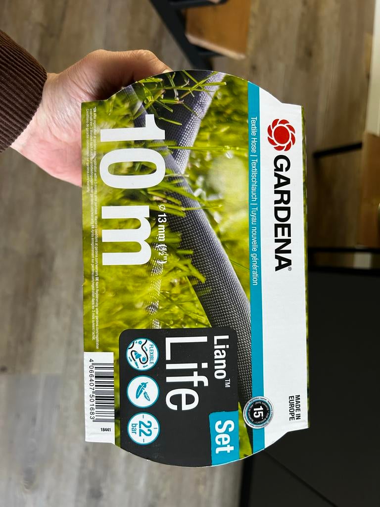 Gardena Liano Life textiele tuinslang 10m, Tuin en Terras, Tuinslangen, Ophalen, Nieuw, Tuinslang