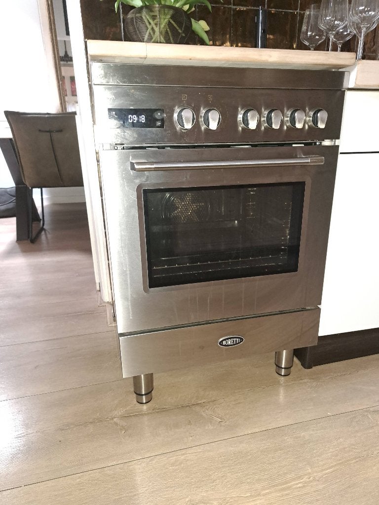 Boretti Inductie Fornuis 60 cm - Gebruikt, Ophalen, Gebruikt, 4 kookzones, Inductie