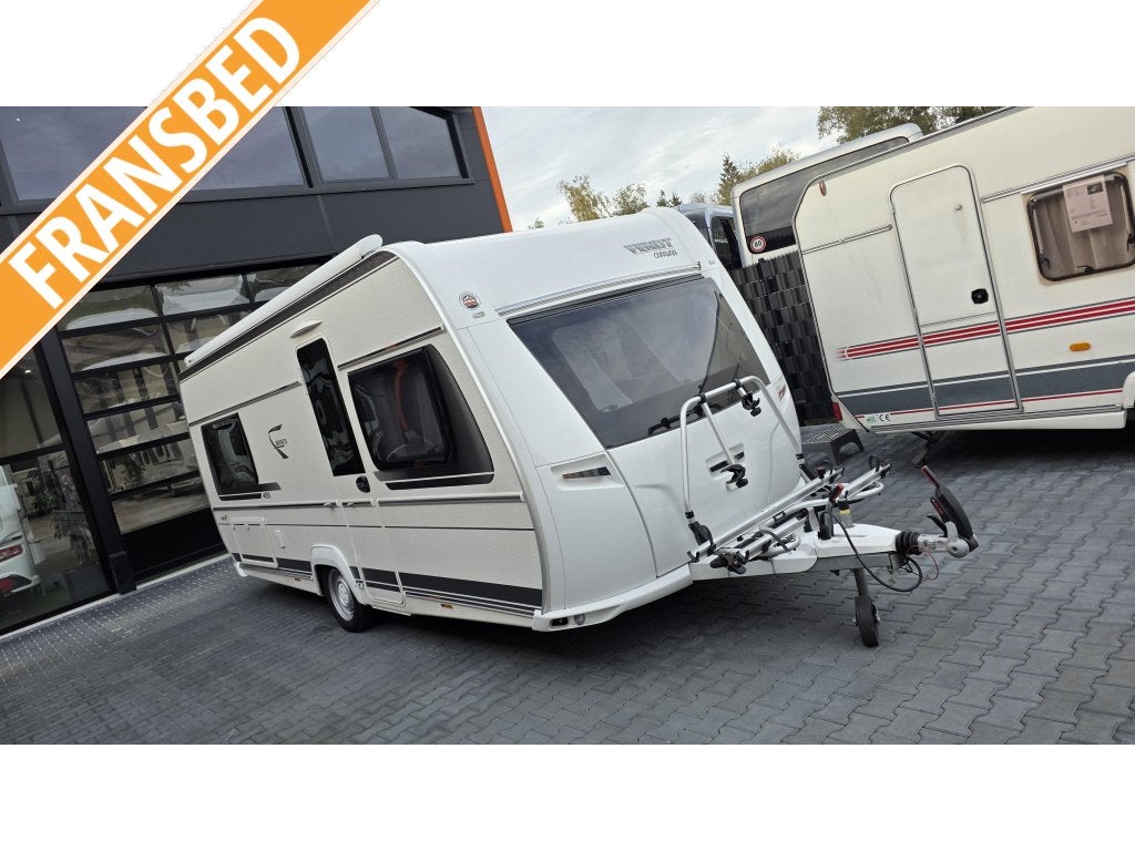 Fendt Bianco Activ 495 SFE Luifel, Dwarskeuken,Mover, Caravans en Kamperen, Fietsenrek, Bedrijf, Treinzit, Overige typen