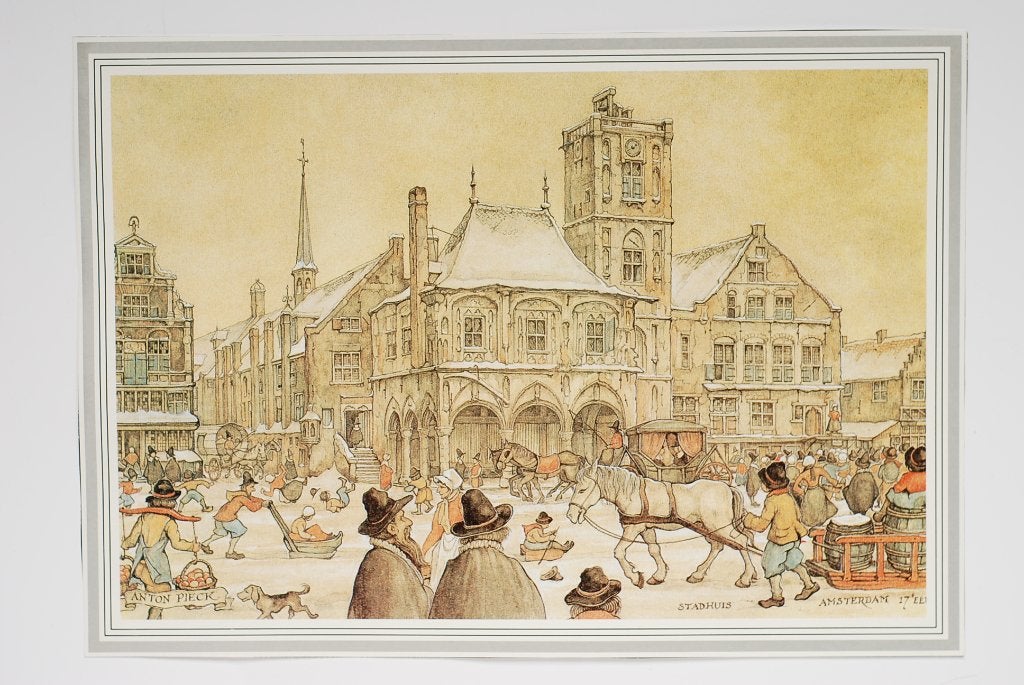 Stadhuis Amsterdam - Anton Pieck, Verzenden, 1980 tot heden, Zo goed als nieuw, Prent