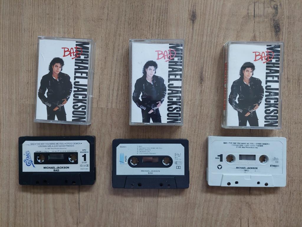 Michael Jackson - Bad Cassettebandjes (3 stuks), Cd's en Dvd's, Cassettebandjes, Ophalen, Gebruikt, 2 t/m 25 bandjes, Origineel