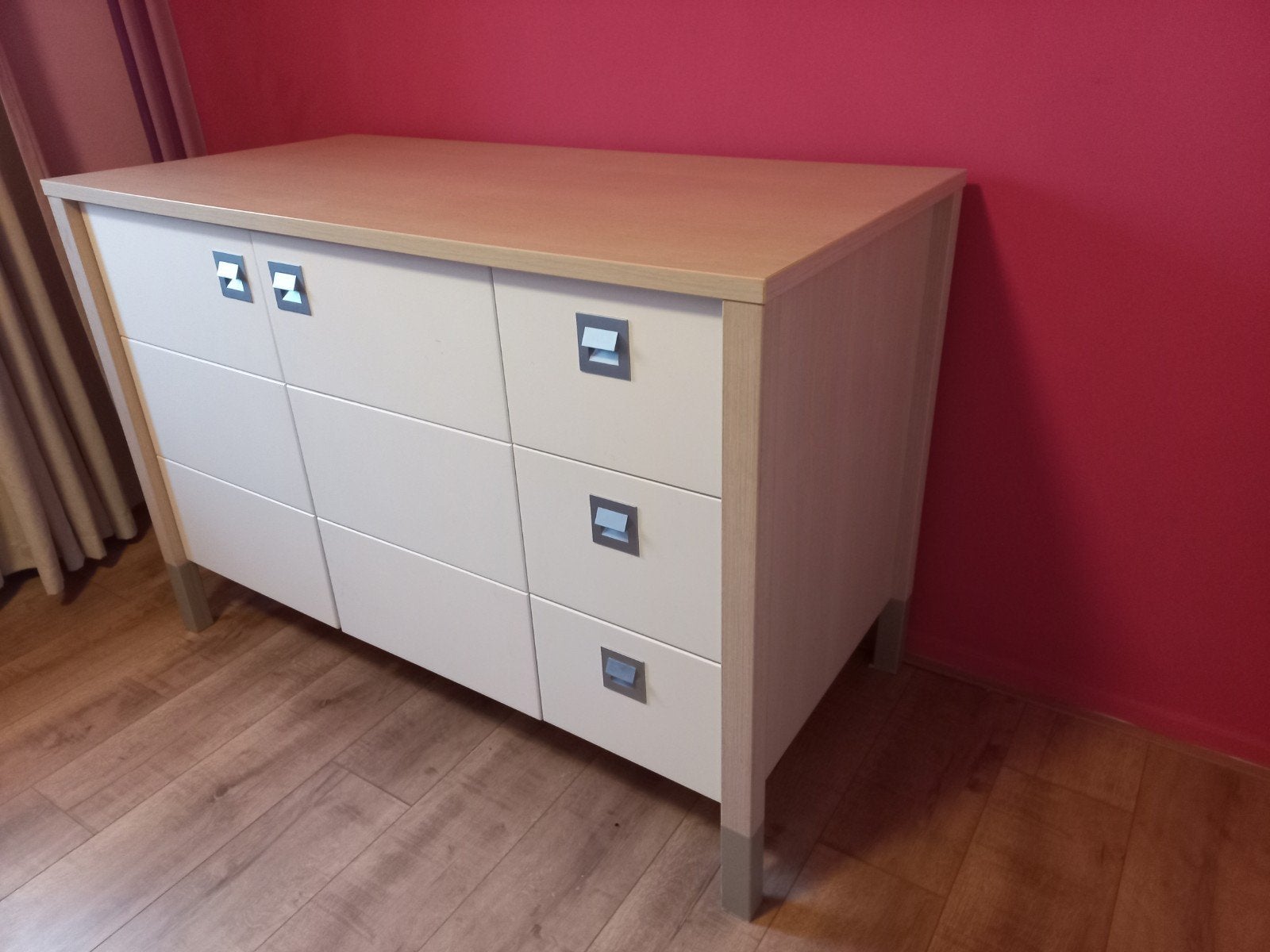 Commode met deurtjes en laden, Ophalen, Gebruikt, 50 tot 70 cm, 100 cm of meer