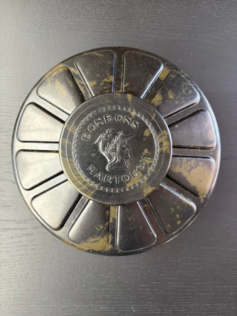 Art Deco bakelieten bonbon doos Martouguin ebena Belgie, Ophalen of Verzenden