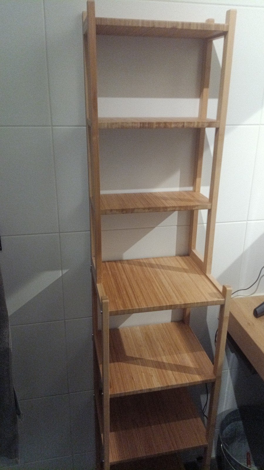 Ikea RAGRUND badkamer kast shelving unit bamboo, Ophalen, Gebruikt