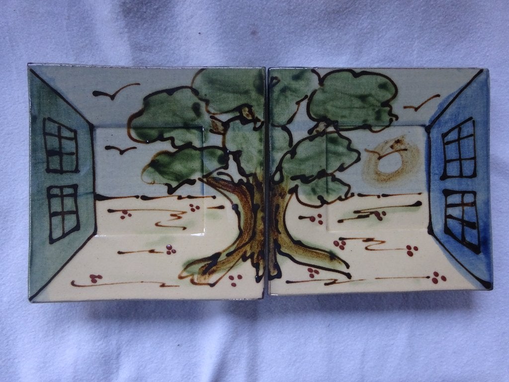 Keramisch tegeltableau (Niek Hoogland)., Ophalen of Verzenden