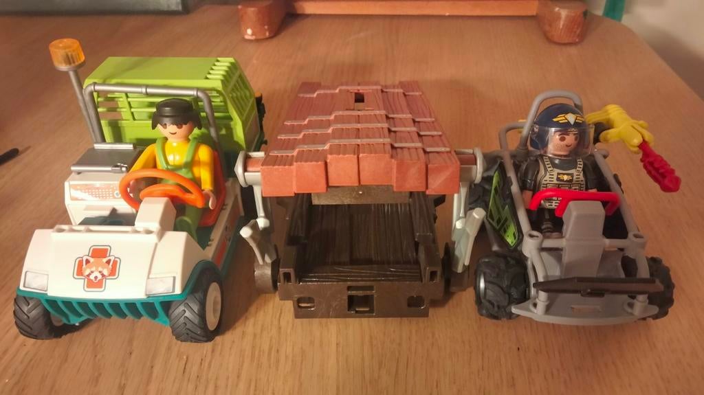 Playmobil 3 voertuigen met poppetjes, Ophalen of Verzenden, Gebruikt