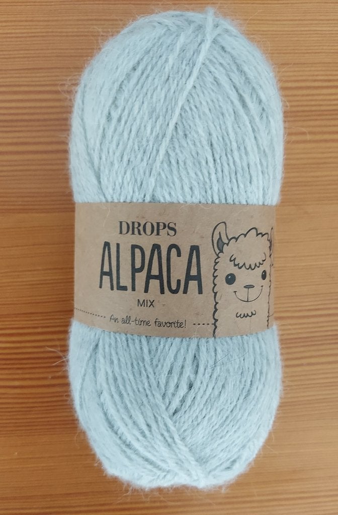 DROPS Alpaca Mix - 9020 Zeer Lichtgrijs - Wol Garen, Ophalen of Verzenden, Nieuw, Breien of Haken, Wol of Garen