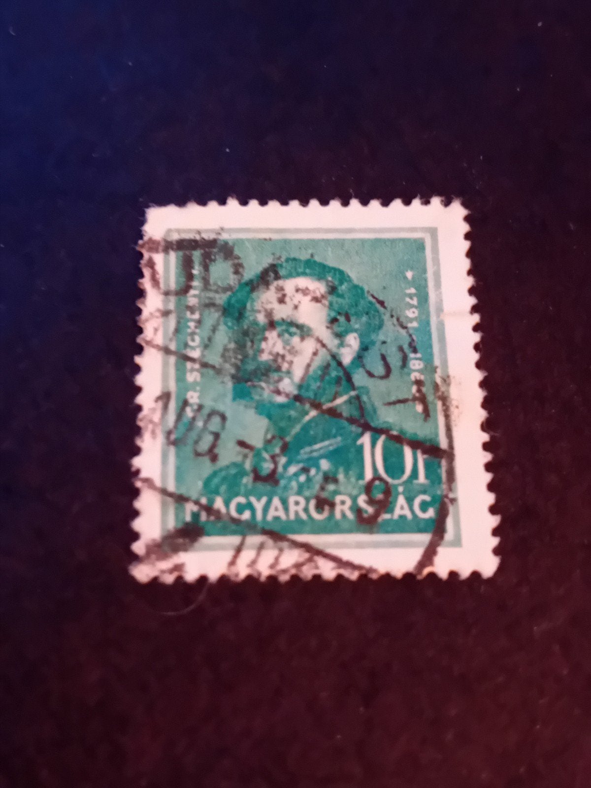 Hongaarse postzegel graaf Széchenyi 10 fillér, Postzegels en Munten, Ophalen of Verzenden