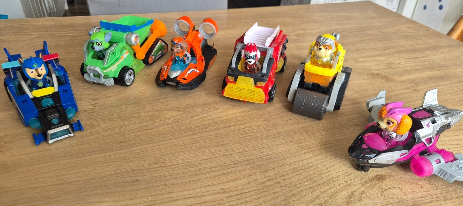Paw Patrol Voertuigen Set - 6 stuks Mighty Pups, Ophalen of Verzenden, Gebruikt