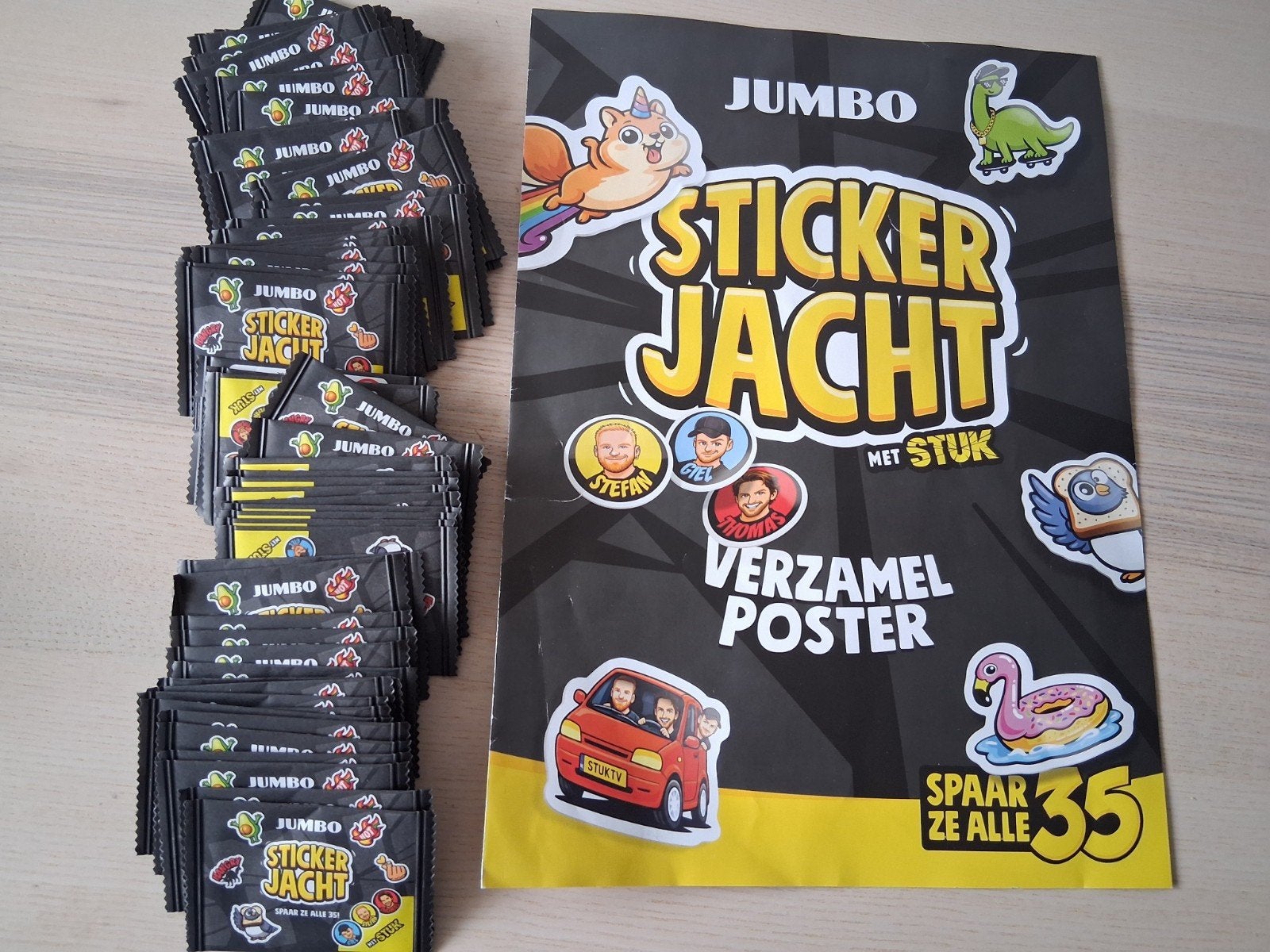 Nieuw: Verzamel poster sticker jacht, Albert Heijn, Ophalen of Verzenden