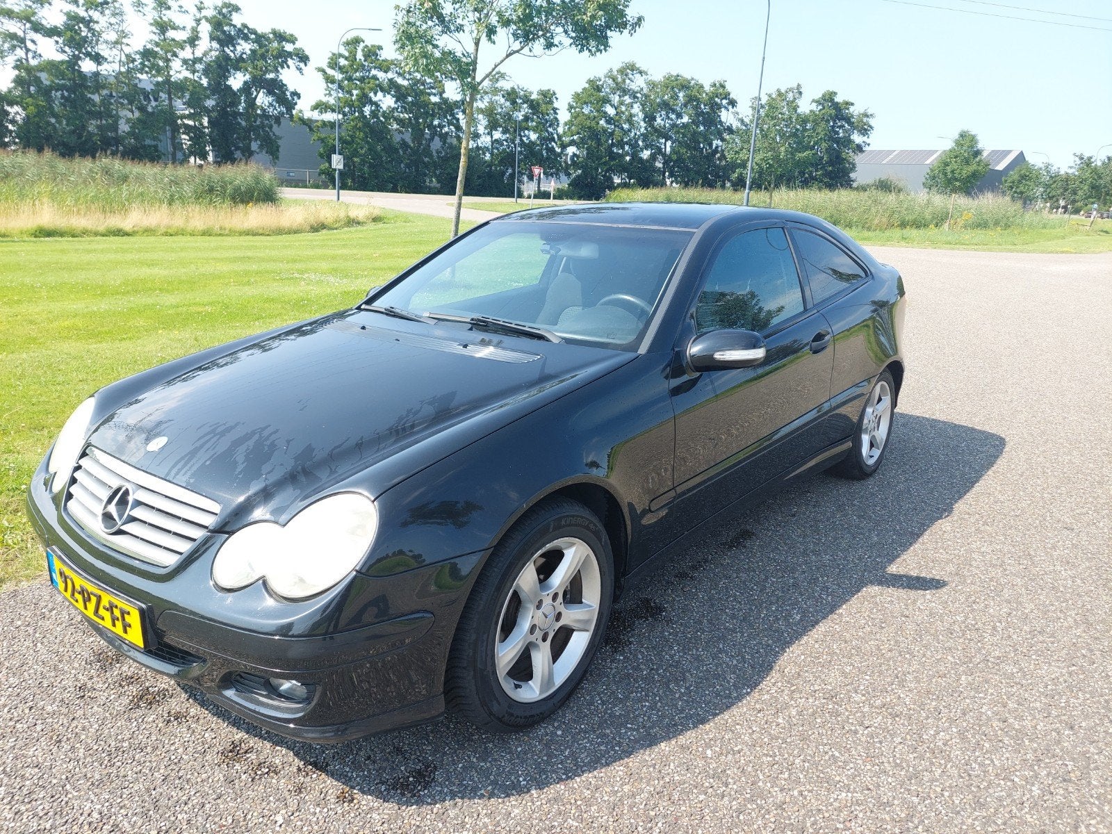 Mercedes-Benz C-Klasse 2.2 CDI C200 Sportcoupe 2005 Zwart, Auto's, 745 kg, Achterwielaandrijving, 4 cilinders, 4 stoelen