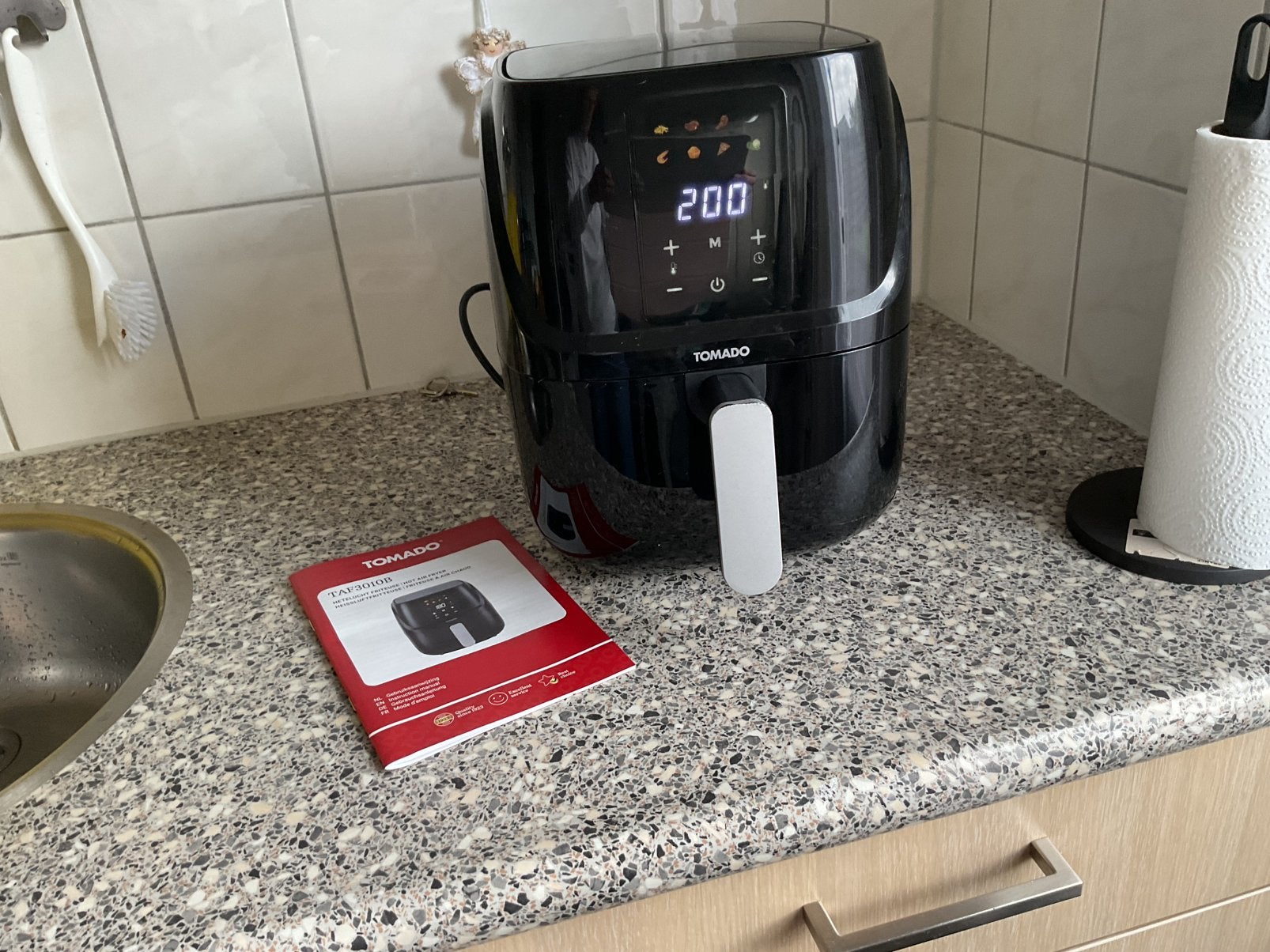 Airfryer hete lucht friteuse tomado 3 liter, Ophalen, Gebruikt, Airfryer, 750 t/m 999 gram