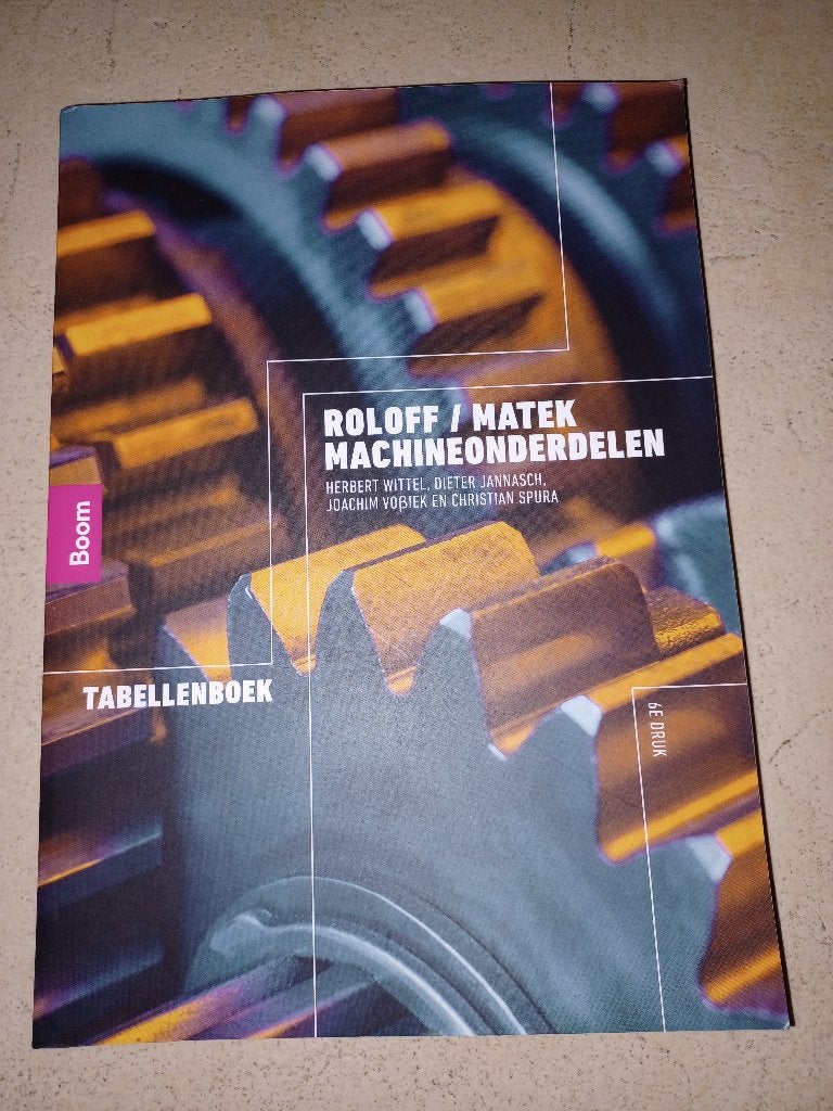 Machineonderdelen Roloff Matek tabellenboek, Wittel, Herbert, Zo goed als nieuw, Beta, HBO