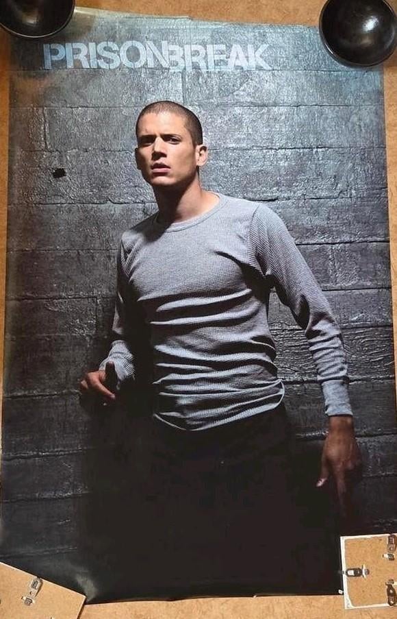 Prison Break Poster - Wentworth Miller - 91x61cm, Ophalen of Verzenden, A1 t/m A3, Film en Tv, Rechthoekig Staand