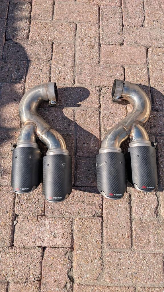 PORSCHE CAYENNE Fi Exhaust uitlaatdempers met carbon tips, Ophalen of Verzenden, Gebruikt, Universele onderdelen