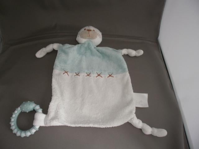 nr 18 Tiny Ted tut beer tutteldoek wit/mint groen harde ring, Ophalen of Verzenden, Zo goed als nieuw, Beer