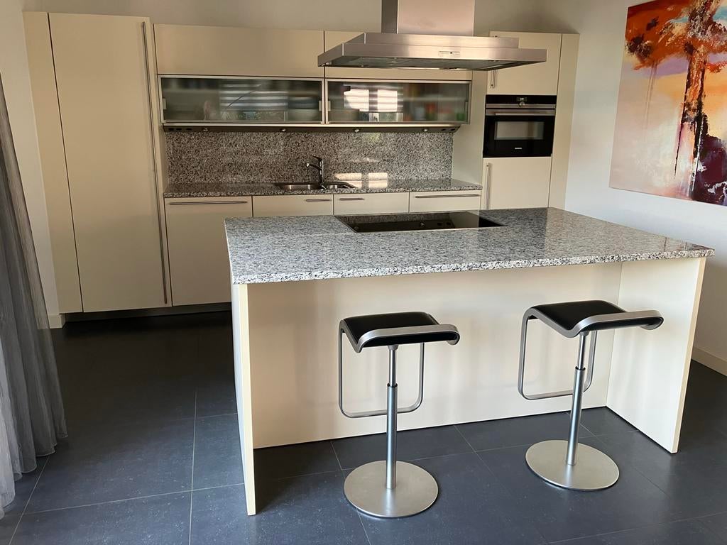 Siematic keuken incl apparatuur en massief granieten blad, Ophalen, Gebruikt, Graniet of Steen, Enkelwandige keuken