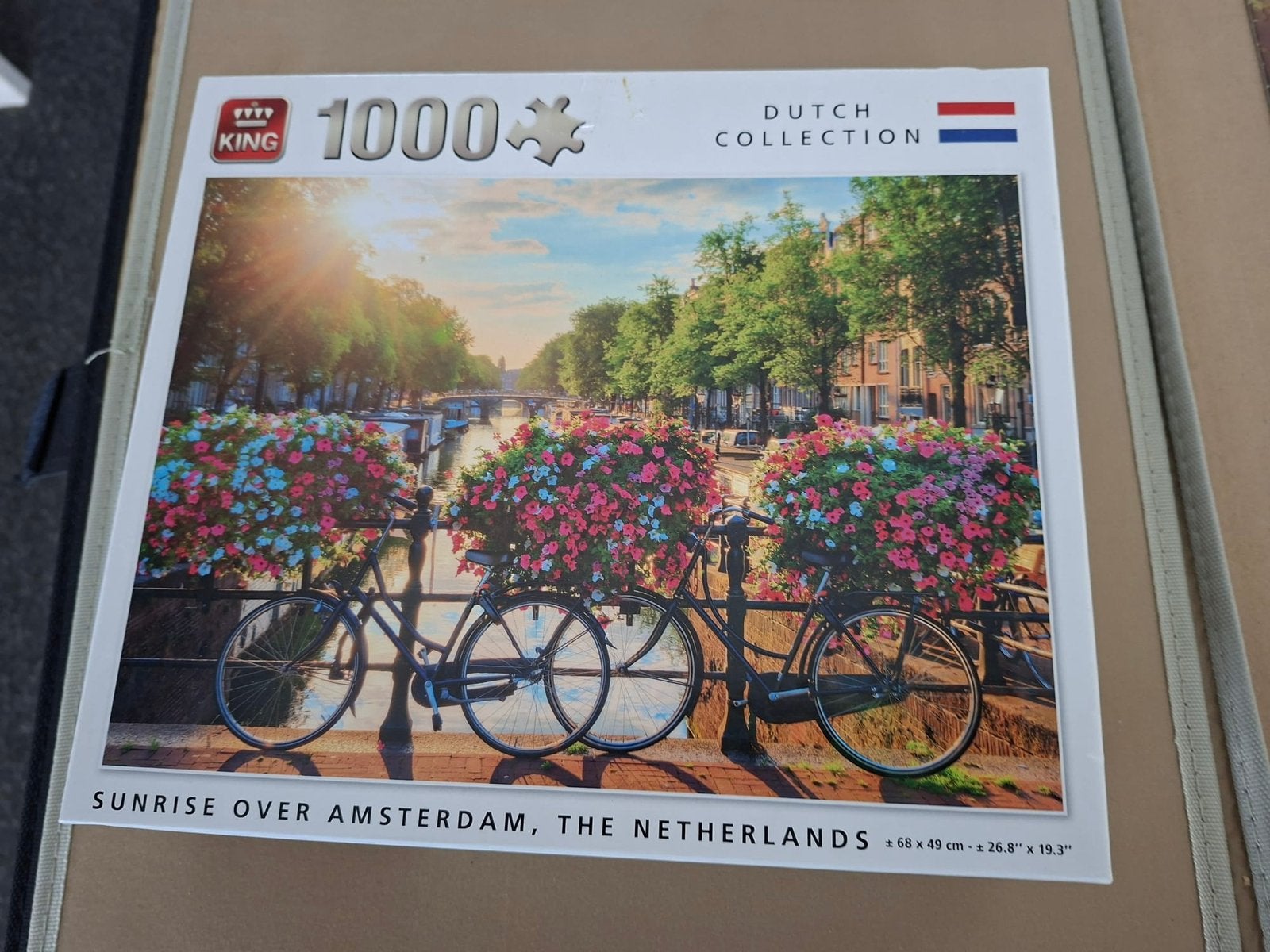 Sunrise over Amsterdam - KING puzzel 1000 stks, Ophalen of Verzenden, 500 t/m 1500 stukjes, Gebruikt, Legpuzzel