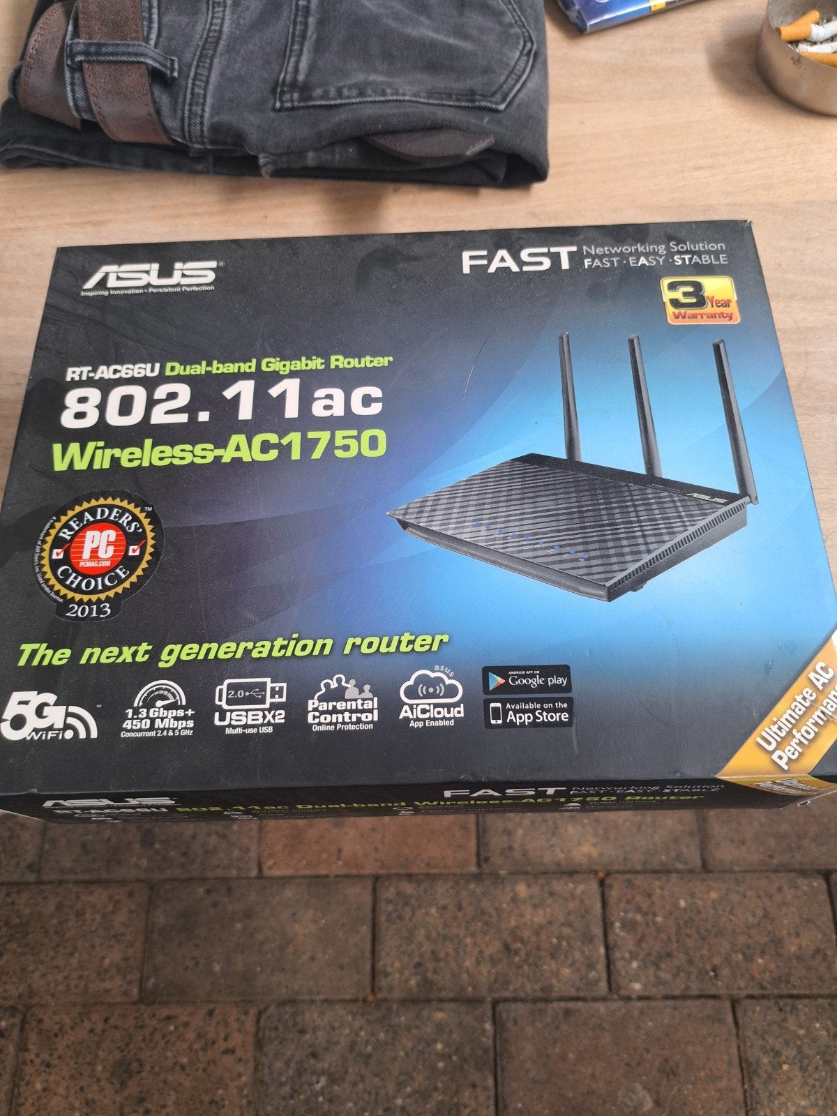 ASUS RT-AC66U Dual-band Gigabit Router Wireless-AC1750, Computers en Software, Routers en Modems, Ophalen of Verzenden, Refurbished